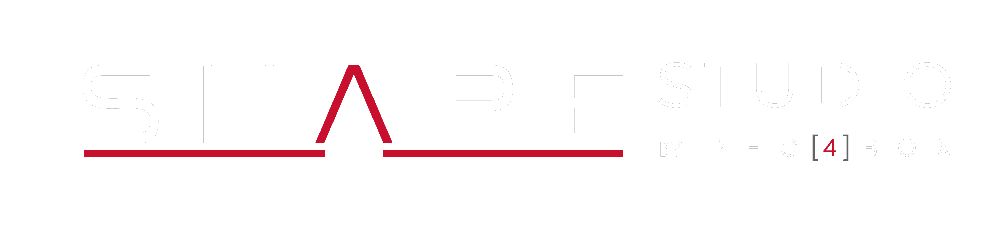Logo horizontal, lettres blanches